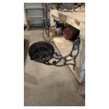 Fold-out Workbench Seat - Cast Iron & Wood
