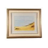 Signed G. Douglas Muir Beach Landscape Watercolor