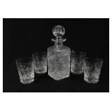 Pinwheel Crystal Whisky Decanter & Glass Set