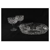 Edinburgh Crystal Champagne Stemware &Serving Dish