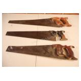 Vintage Collection of 3 Wood Saws