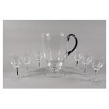 Belfor "Exquisite" Crystal Black Stem 7PC Cocktail