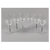 Belfor "Exquisite" Crystal Black Stem White Wine