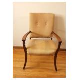 Mid Century Tufted Bridge Armchair -1940s/1950s