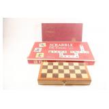 VTG Scrabble Board Games & Wooden Chess Set