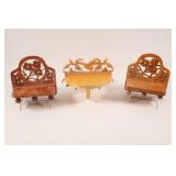 Intricate Handcrafted Wooden Wall Shelves