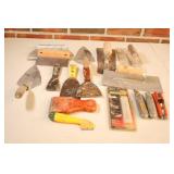 Assorted Trowels, Putty Knives, Utility Knives +