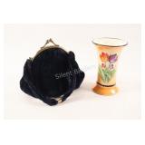 Vintage Dark Blue Velvet Purse, 1950