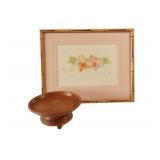 Floral Watercolor by G. Douglas Murray &Swiss Bowl