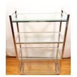 Chrome & Glass Shelving Unit