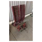 Set of Metal Car Ramps, Jack Stands & Lug Wrench