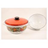 1970s Austria Enamelware Stock Pot w Colander