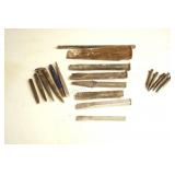 Collection of Punches, Cold Chisels and Wedge