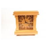 Intricate Handcrafted Wooden Turning Mantel Clock