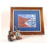 Seacscape Painting w Native American Shakers