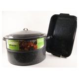 Enamel 9 Qt Porcelain War Canning Set w Bake Pan