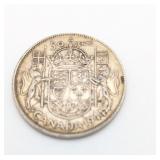 1944 Canada Silver Fifty Cent Coin