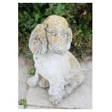 Weathered Concrete VTG Garden Dog Stature