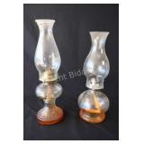 VTG Glass Kerosene Hurricane Lamps