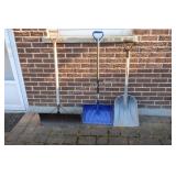 Three - Metal & Plastic Winter Shovels