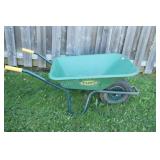 TUFX Heavy Duty Green Poly Wheelbarrow