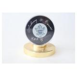 New Sealed  Autographed Johnny Bower, Leafs Puck