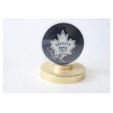 New Sealed  Autographed  Leo Komarov, Leafs Puck