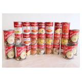 Sealed Assortment of Soup Cans & Jam