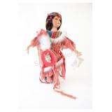 Heirloom Porcelain Native American Doll w Tags
