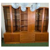 Mid-Century Danish Modern Teak 3PC Wall Unit