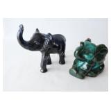 VTG Canadiana BMP Drip-Glaze Ceramic Elephants