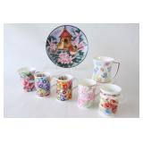 Mayfair & Jackson, Bone China Mugs & Plate
