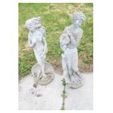 Weathered Concrete VTG Garden Statures