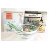 Sealed VTG Salad Bowl Set w Cake Set