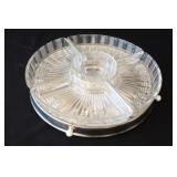 Mid-Century Revolving Relish Lazy Susan Tray