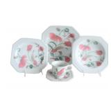 VTG Mikasa Silk Flowers Bone China 54PC Set