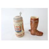 1986 Molson 200th Anniversary Stein & Beer Boot