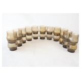 1970s Modern Tawny Tulip Tumblers Glassware