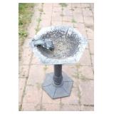 Cast Iron & Metal Pedestal Bird Bath