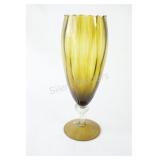 Mid-Century Modern Empoli Optic Ribbed Glass Vase