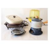 VTG Skillet. Fondue Set, Popcorn Maker & Burner