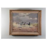 August Albo Litho Framed Print on Canvas