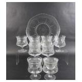 Etched Shrimp Stemware & Platter
