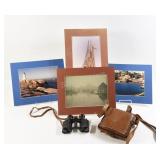 AFSA Paris Binoculars in Leather Case & Photo
