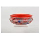 Orange Satin Art Glass Bowl