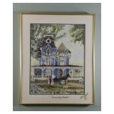 Walter Campbell Signed on Glass Framed Artwork
