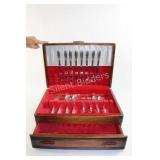 Oneida Rogers Silverplate Cutlery in Wood Case