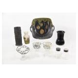 Rubaiyat Ware, Sterling Overlay & Wedgwood Vase