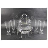 W. J Hughes Cornflower Large Oval Platter & Glasse