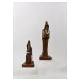 Art Hand Carved Wood Old World Monistary Monks
